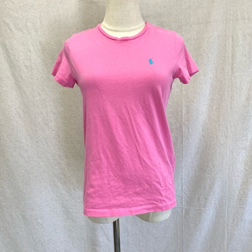 Ralph Lauren pony‎ Y2K bubblegum pink single stitch short sleeve tee Small